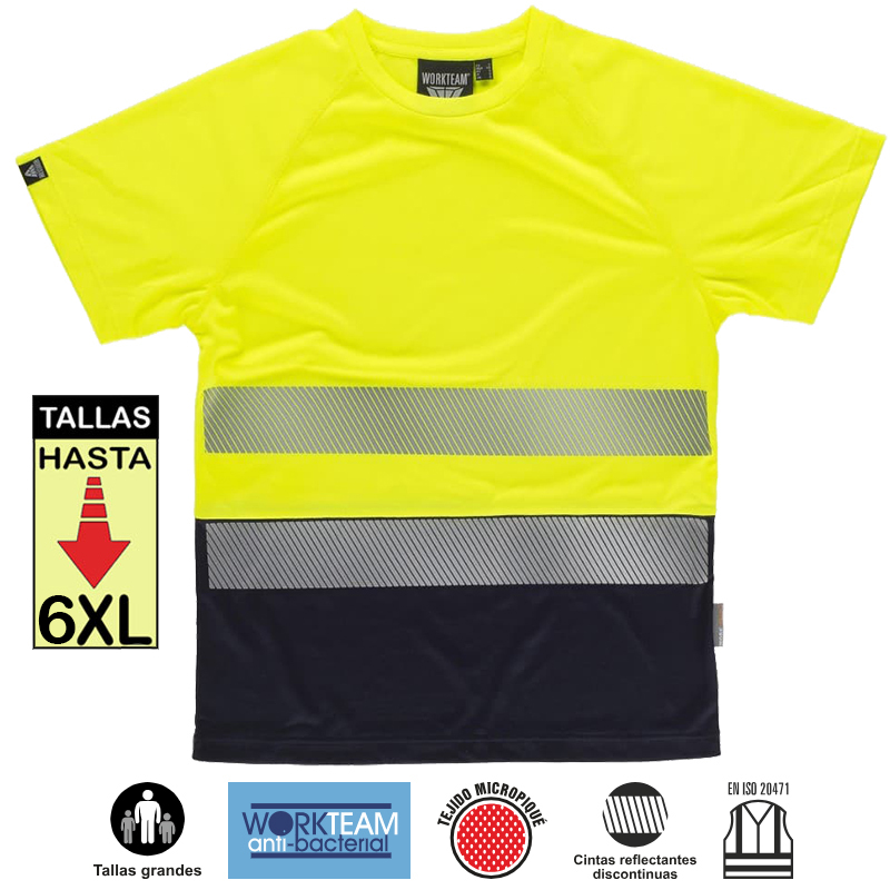 Camiseta Alta Visibilidad Combinada