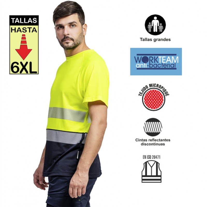 Camiseta Alta Visibilidad Combinada
