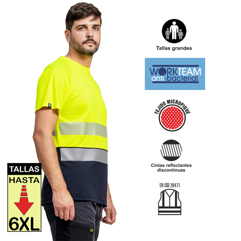 Camiseta Alta Visibilidad Combinada