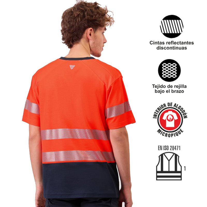 Camiseta combinada de manga corta