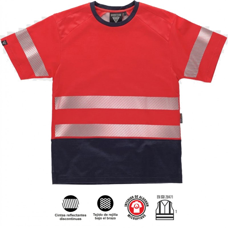 Camiseta combinada de manga corta