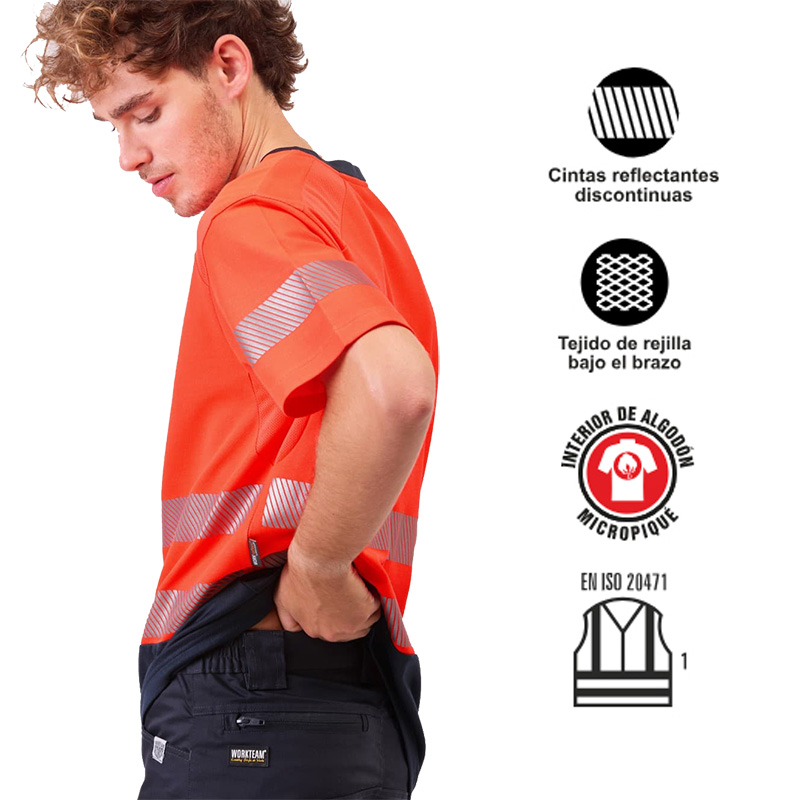 Camiseta combinada de manga corta