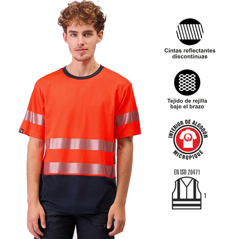 Camiseta combinada de manga corta