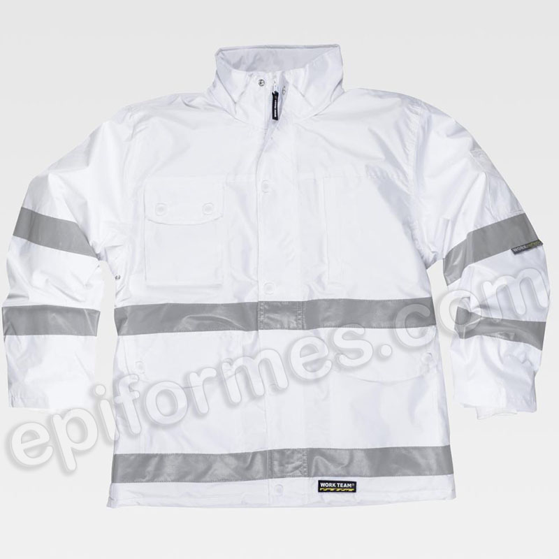 Parka básico acolchado impermeable blanco