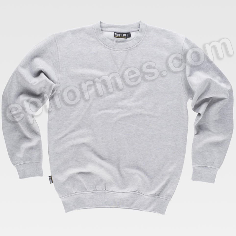 Sudadera laboral clásica gris jaspeado