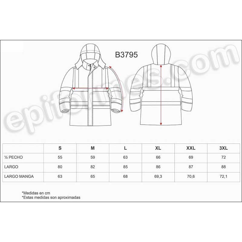 Parka de trabajo ignífuga