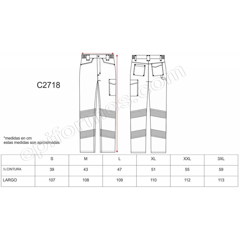 Pantalón de tejido elástico bidirecciona