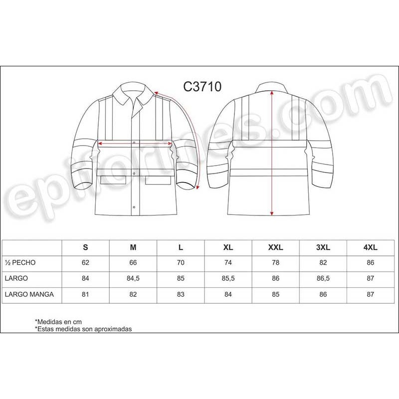 Parka combinada alta visibilidad