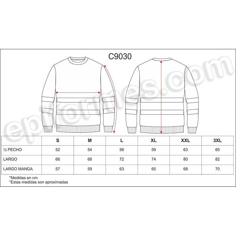 Sudadera AV cuello redondo cintas reflectantes