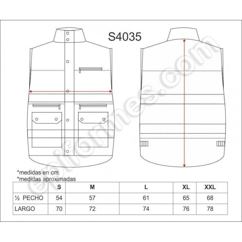 Chaleco acolchado de ata visibilidad con cintas