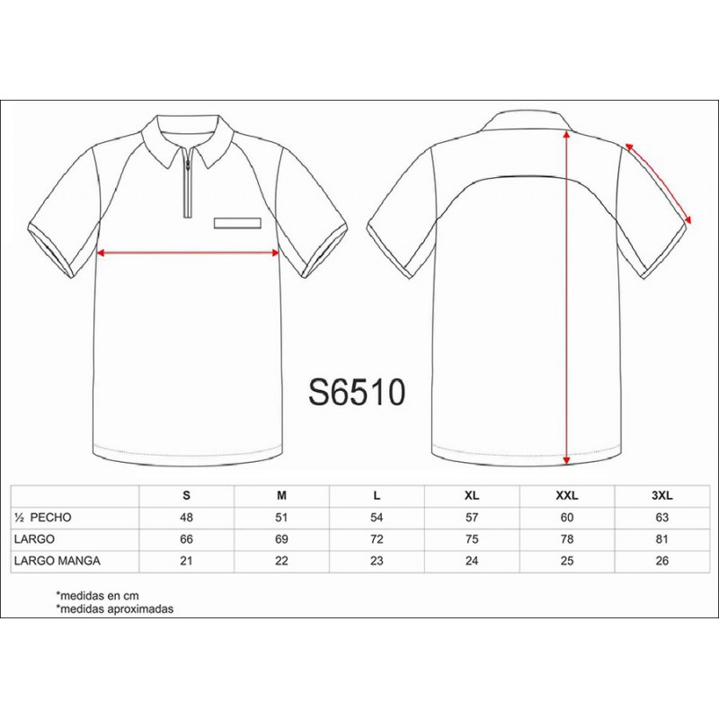 Polos técnicos con cremallera