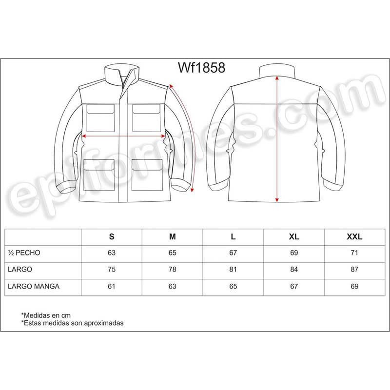 Parka de trabajo acolchada combinada