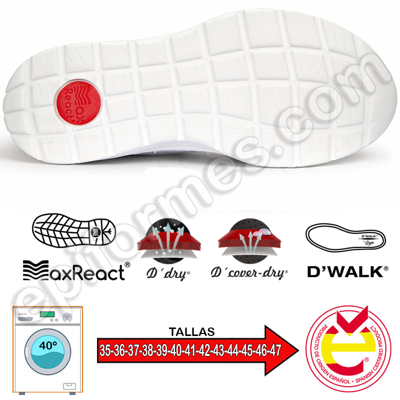 Zapatilla cordones elásticos en blanco