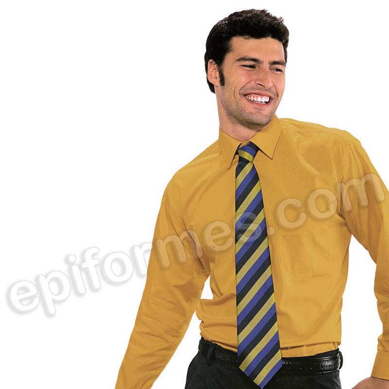 Corbata rayas azulina-negro-amarillo