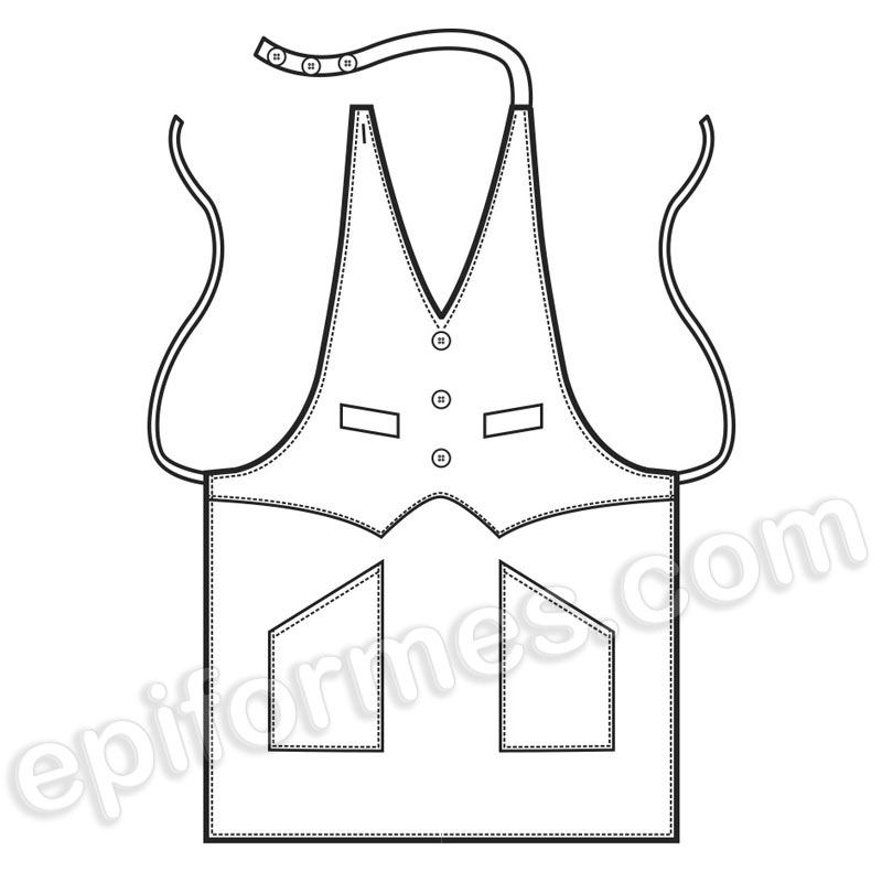 Delantal chaleco camarero 10 colores