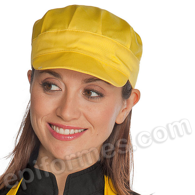 Gorro con visera amarillo