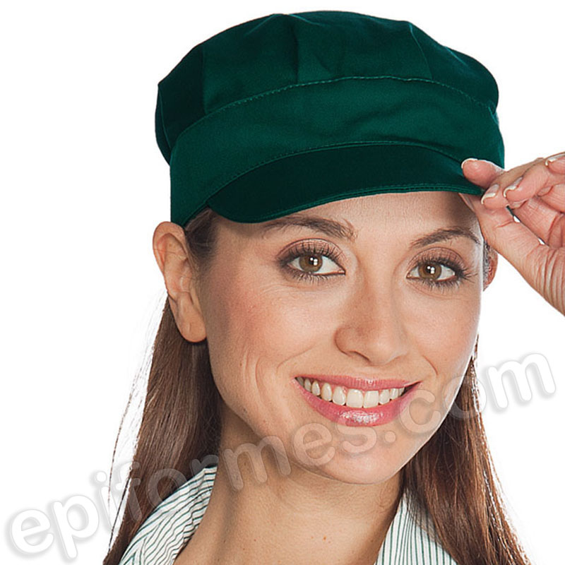 Gorro con visera verde botella