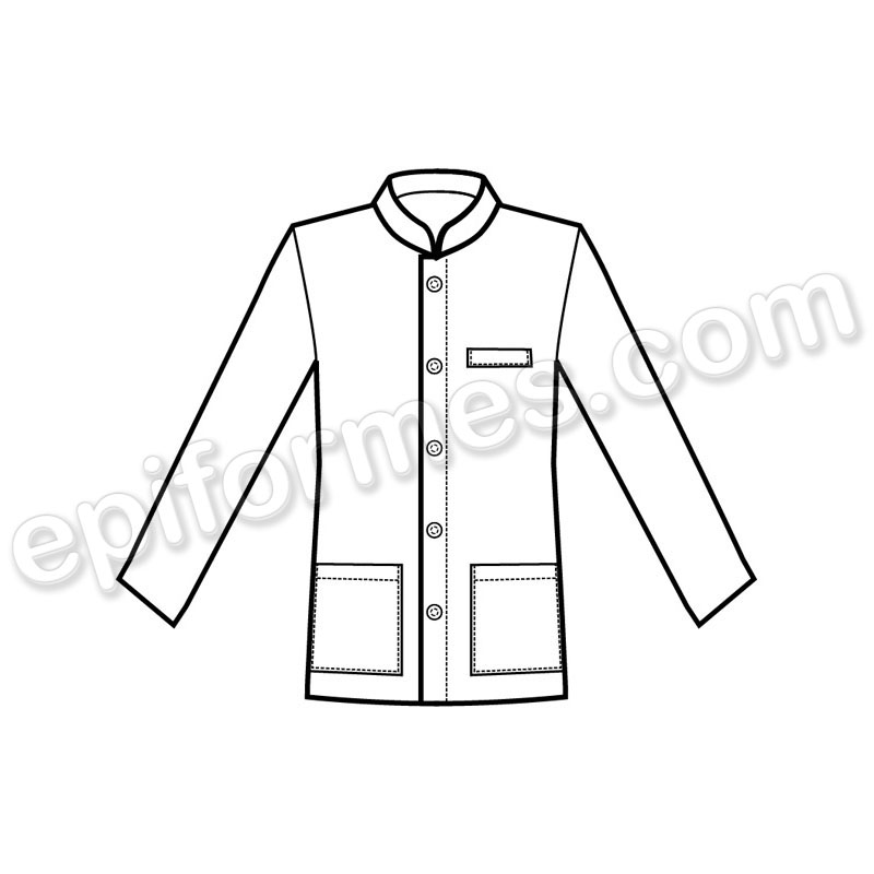 Chaqueta coreana unisex rayas azul y blanco