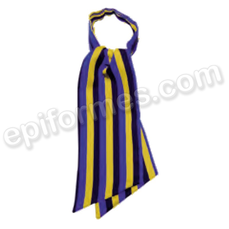 Foulard ascot rayas azulina-amarillo-negro