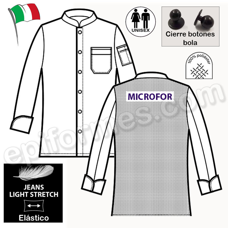 Chaqueta cocinero koen ligera y seca