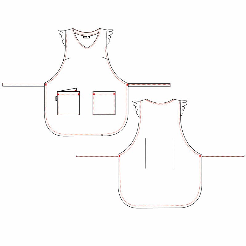 Estola Ranita con Volantes y 4 Bolsillos
