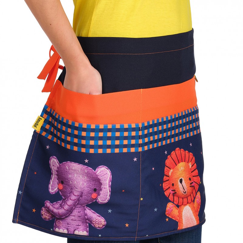 Delantal Muñecos Unisex 6 Bolsillos