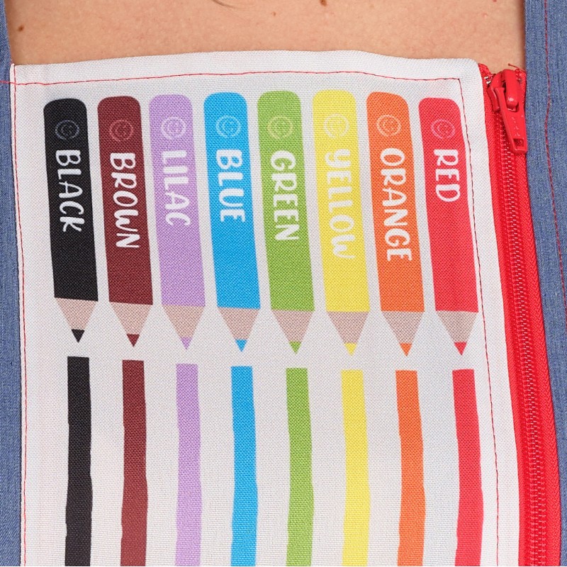 Bata Maestra Manga Larga Colours Lápices Lacla