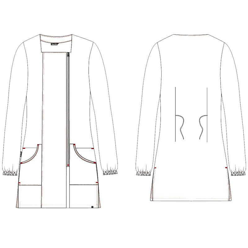 Bata Maestra Manga Larga Colours Lápices Lacla