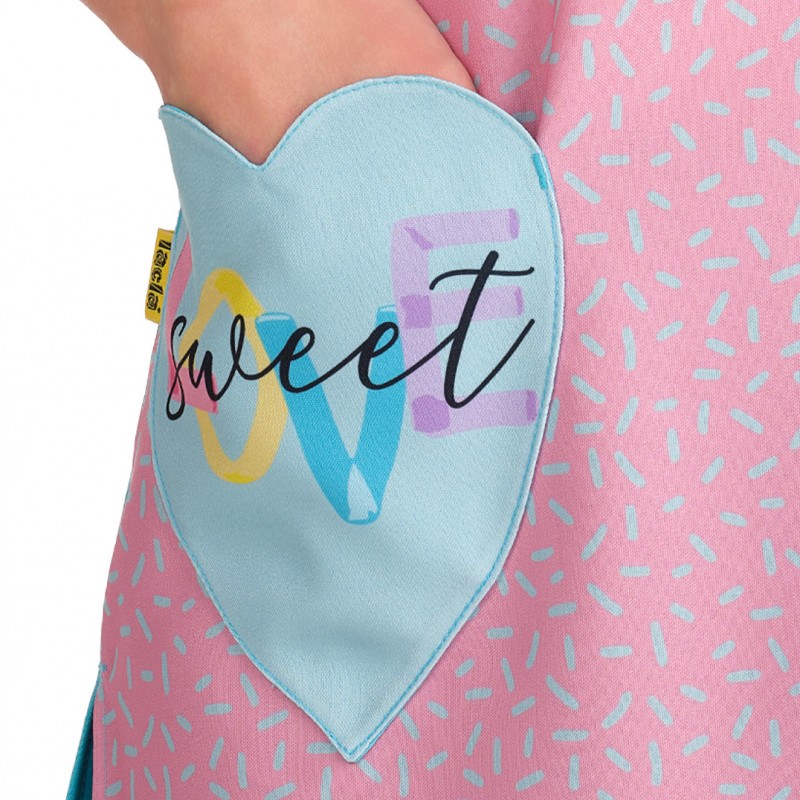 Bata Maestra Sin Mangas Corazones Lacla