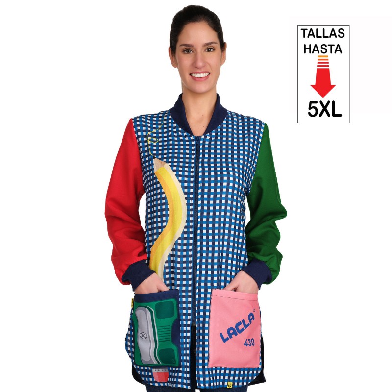 Bata Maestra Manga Larga Lápiz y Goma Lacla