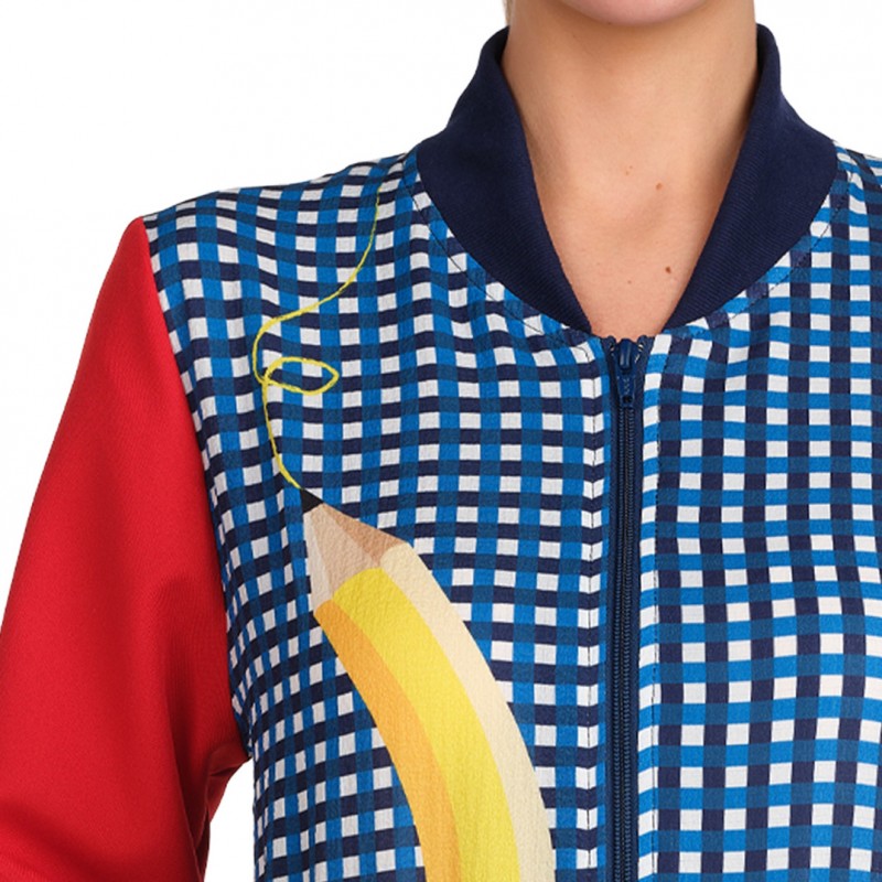 Bata Maestra Manga Larga Lápiz y Goma Lacla