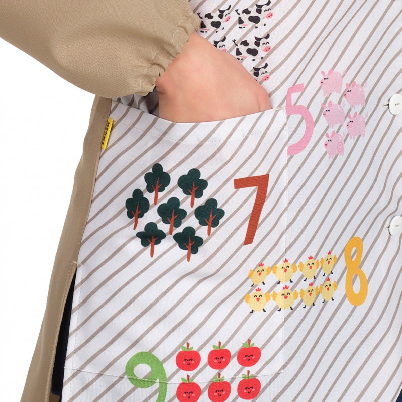 Bata Maestra Manga Larga Granja Lacla