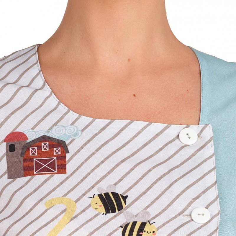 Bata Maestra Manga Larga Granja Lacla