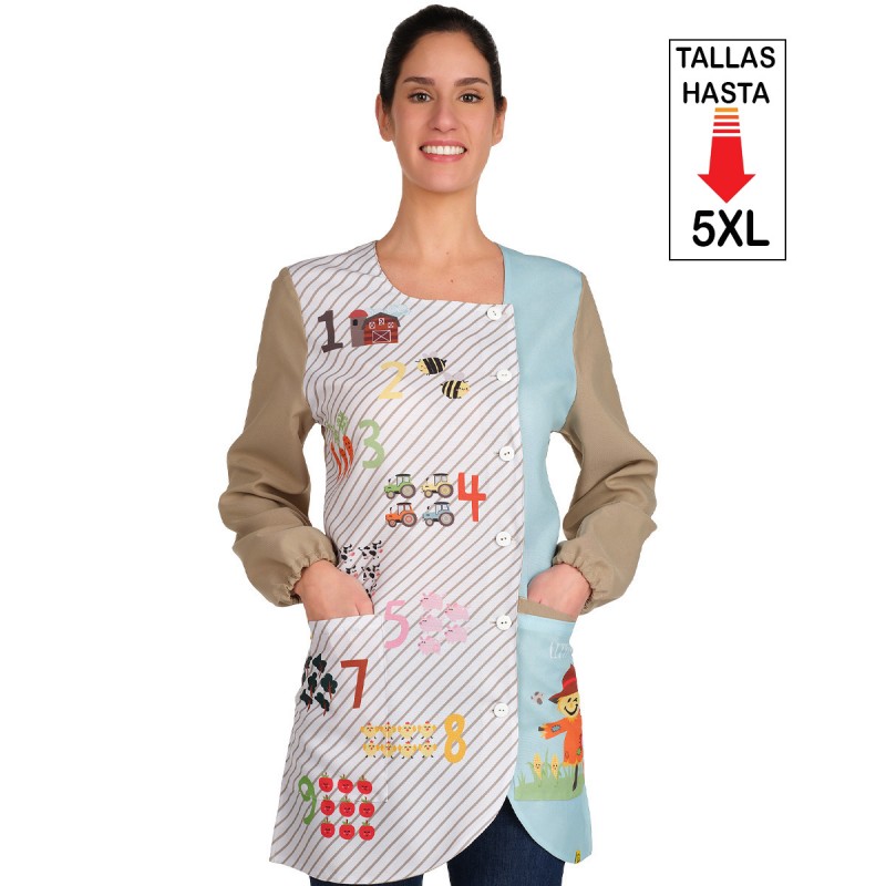 Bata Maestra Manga Larga Granja Lacla