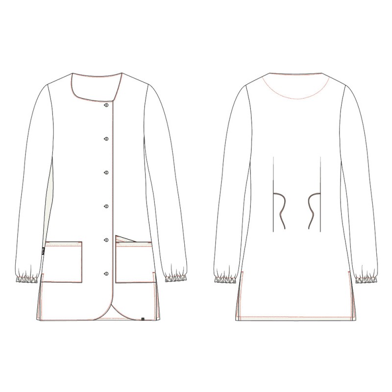 Bata Maestra Manga Larga Granja Lacla