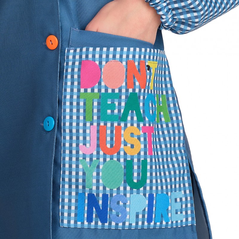 Bata Maestra Manga Larga Smile Arcoíris Lacla