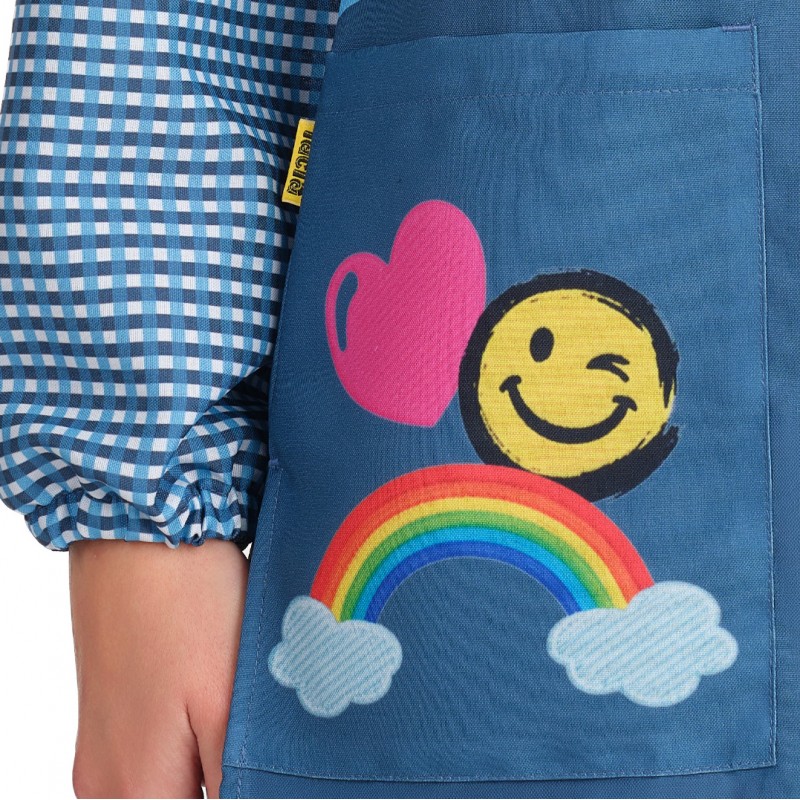 Bata Maestra Manga Larga Smile Arcoíris Lacla