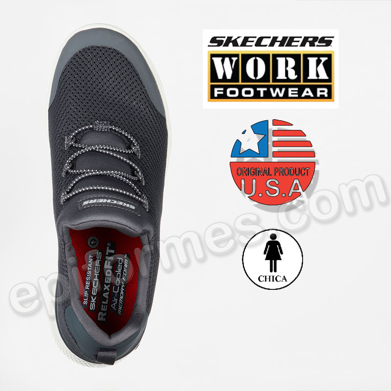 Calzado laboral skechers en gris