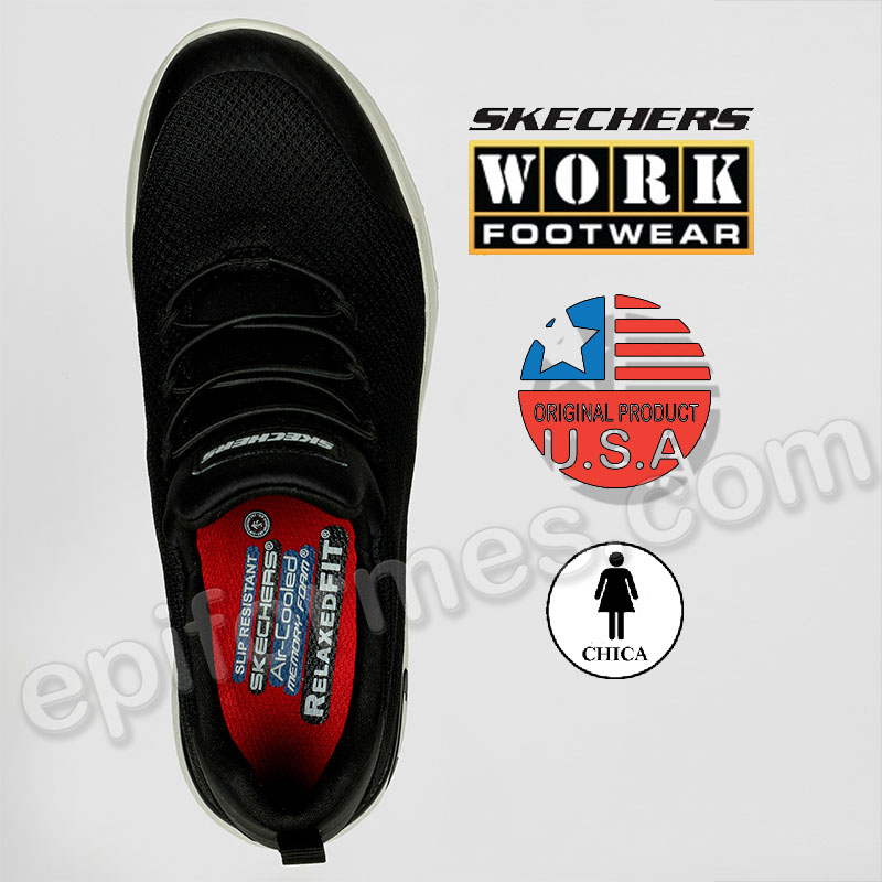 Calzado laboral skechers en negro