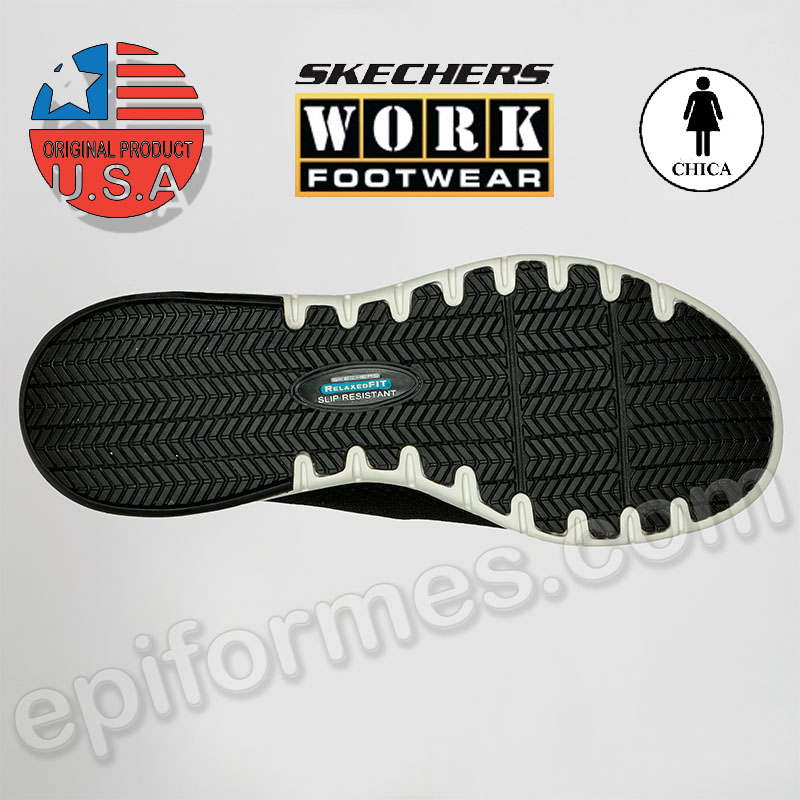 Calzado laboral skechers en negro