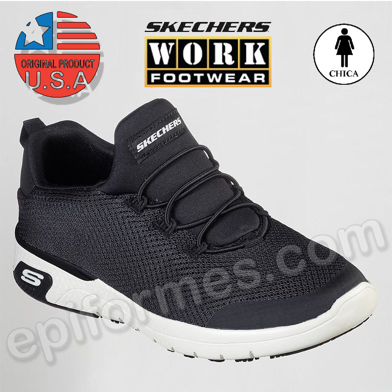 Calzado laboral skechers en negro