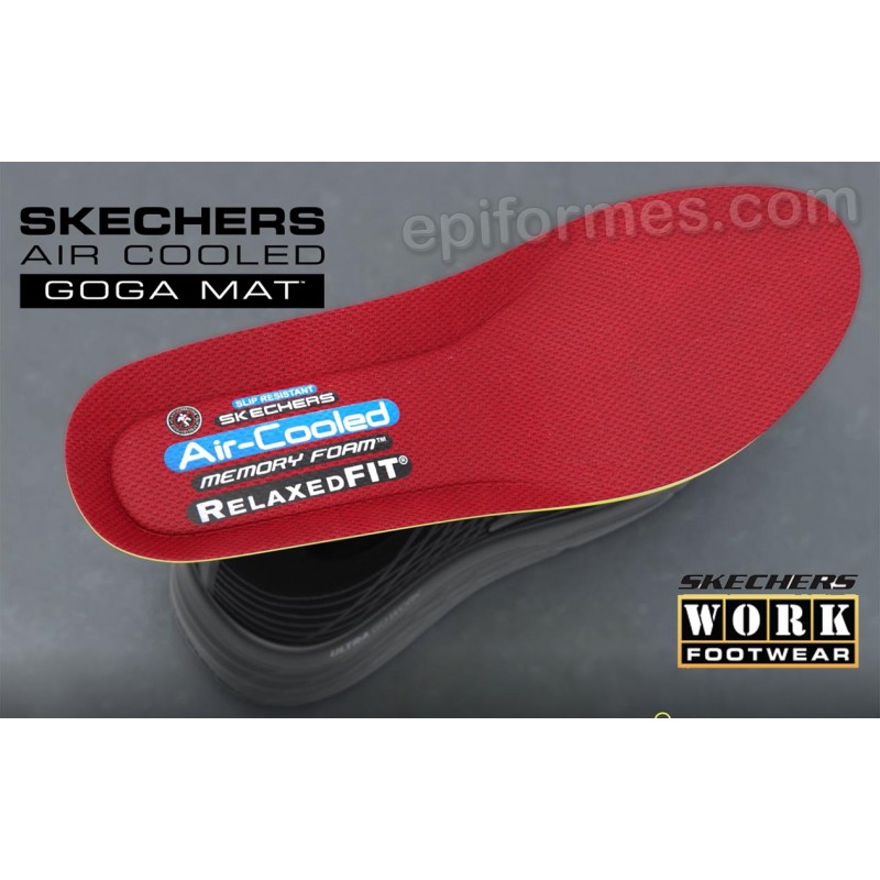 Calzado laboral skechers en celeste