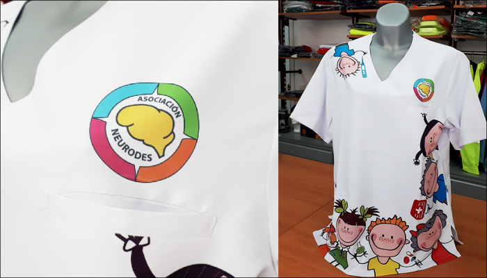Casaca sanidad estampada