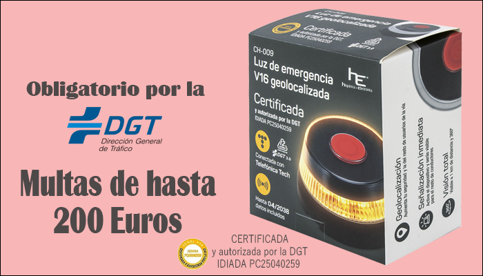 Baliza homologada obligatoria V16