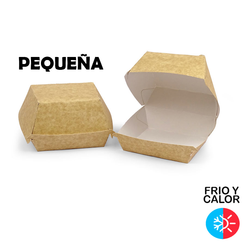1.200 Estuches de cartón para hamburguesa pequeñ...