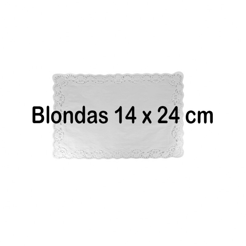 8.000 Blondas blancas de celulosa vírgen 14x24cm