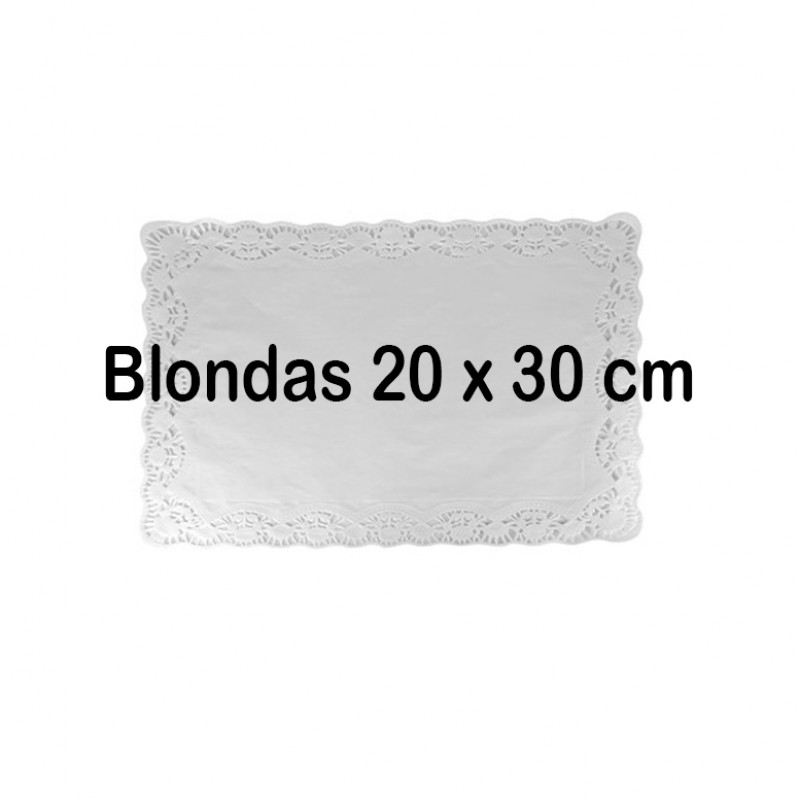 4.000 Blondas blancas de celulosa vírgen 20X30cm