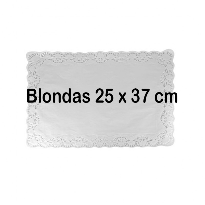 4.000 Blondas blancas de celulosa vírgen 25X37cm