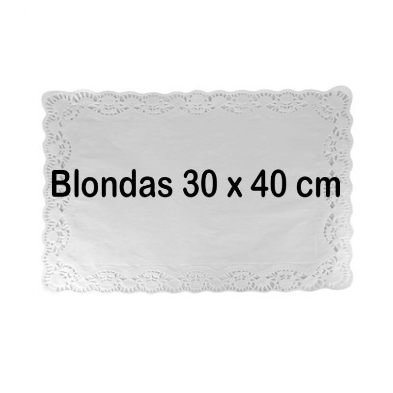 4.000 Blondas blancas de celulosa vírgen 30X40cm