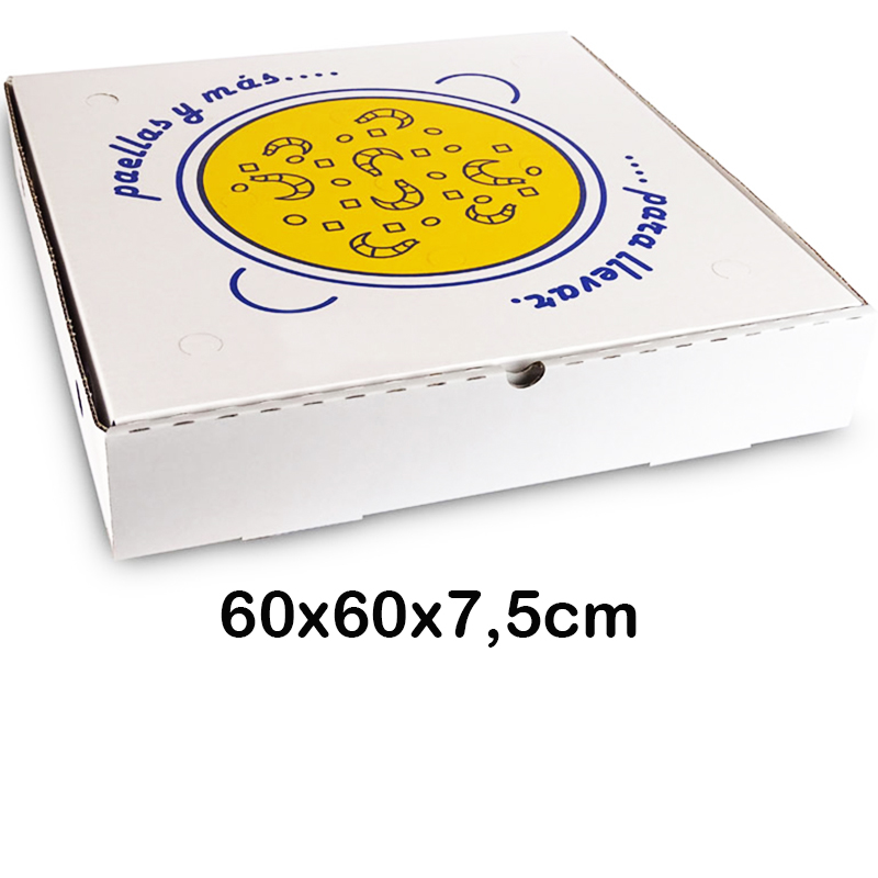 75 Cajas de cartón para paellas 60x60x7,5cm